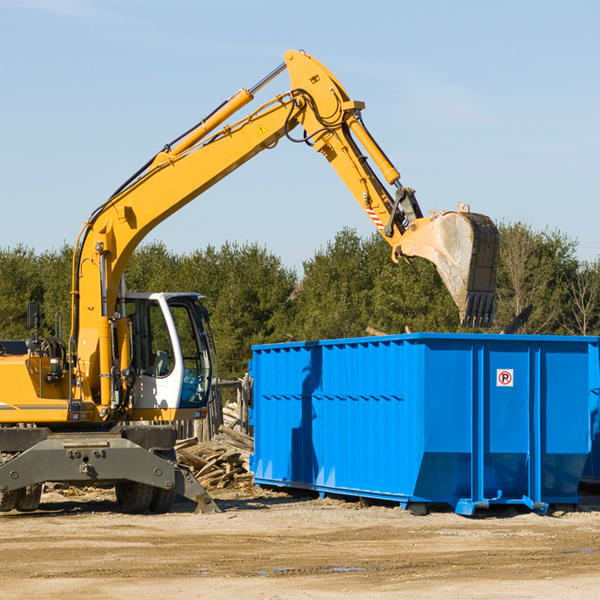 are there any restrictions on where a residential dumpster can be placed in Ireton